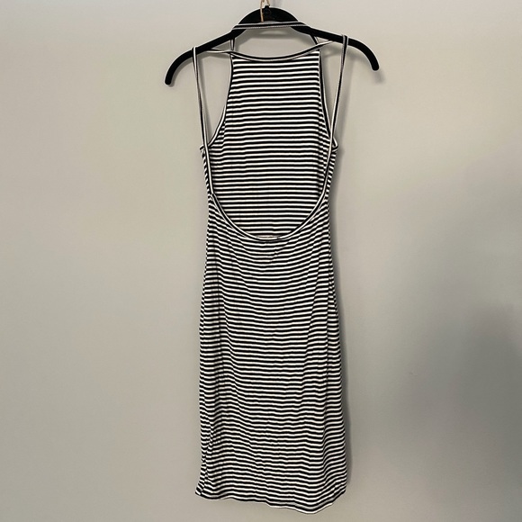Rolls Coster B + W Striped Bodycon Midi Dress - Picture 3 of 7